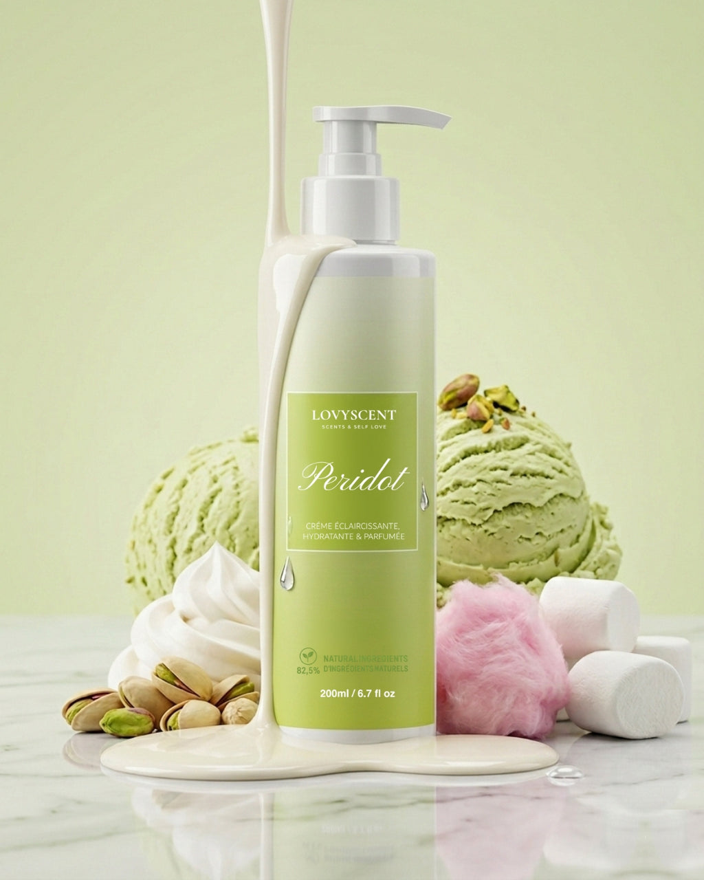 Peridot Crème éclaircissante, hydratante & parfumée