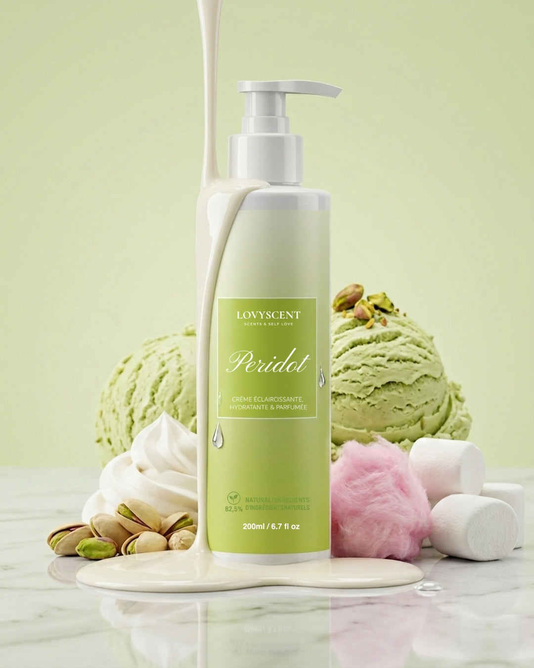 Peridot Crème éclaircissante, hydratante & parfumée